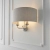 Kinkiet dwupunktowy szary z tkaniny i metalu 94403 z serii Highclere - Endon Lighting