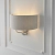 Kinkiet dwupunktowy szary z tkaniny i metalu 94403 z serii Highclere - Endon Lighting