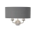 Kinkiet dwupunktowy szary z tkaniny i metalu 94406 z serii Highclere - Endon Lighting