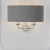 Kinkiet dwupunktowy szary z tkaniny i metalu 94406 z serii Highclere - Endon Lighting