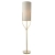 Lampa podłogowa mosiężna z beżowym abażurem 165cm 95466 z serii FRASER - Endon Lighting