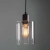 Lampa wisząca szklana przezroczysta czarna 15cm 95472 z serii Toledo - Endon Lighting