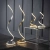 Lampa podłogowa LED srebrna spiralna 121cm 95843 z serii Aria - Endon Lighting