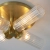 Plafon mosiężny 4-punktowy ze szklanymi kloszami 96160 z serii Talo - Endon Lighting