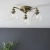 Lampa sufitowa mosiężna 3-punktowa ze szklanymi kloszami 97247 z serii Hansen - Endon Lighting