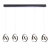 Lampa wisząca LED czarna 5-punktowa 116cm 97624 z serii COSMA - Endon Lighting