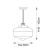 Lampa wisząca szklana z mosiądzem 97691 z serii Camberley - Endon Lighting