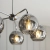 Lampa wisząca chromowana 5-punktowa z szklanymi kloszami 97972 z serii DIMPLE - Endon Lighting