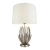 Lampa stołowa metalowa srebrna z białym abażurem 98046 z serii Delphine - Endon Lighting