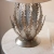 Lampa stołowa metalowa srebrna z białym abażurem 98046 z serii Delphine - Endon Lighting