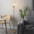 Lampa podłogowa metalowa mosiężna z okręgiem 98095 z serii HOOP - Endon Lighting