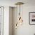 Lampa wisząca metalowa złota 6-punktowa 98136 z serii Studio - Endon Lighting