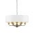 Lampa wisząca mosiężna z białym abażurem 6-punktowa 98933 z serii Highclere - Endon Lighting