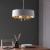 Lampa wisząca mosiężna z białym abażurem 6-punktowa 98933 z serii Highclere - Endon Lighting