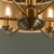 Lampa wisząca mosiężna z białym abażurem 6-punktowa 98933 z serii Highclere - Endon Lighting