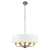 Lampa wisząca mosiężna z białym abażurem 6-punktowa 98933 z serii Highclere - Endon Lighting