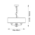 Lampa wisząca biała z mosiądzem 3-punktowa 98934 z serii Highclere - Endon Lighting