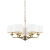 Lampa wisząca mosiężna 6-punktowa z białymi abażurami 98936 z serii Highclere - Endon Lighting