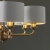 Lampa wisząca mosiężna 6-punktowa z białymi abażurami 98936 z serii Highclere - Endon Lighting