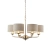 Lampa wisząca metalowa srebrna z beżowymi abażurami 99151 z serii Highclere - Endon Lighting