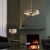 Lampa wisząca metalowa srebrna z beżowymi abażurami 99151 z serii Highclere - Endon Lighting