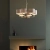 Lampa wisząca metalowa srebrna z beżowymi abażurami 99151 z serii Highclere - Endon Lighting