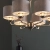 Lampa wisząca metalowa srebrna z beżowymi abażurami 99151 z serii Highclere - Endon Lighting