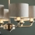 Lampa wisząca metalowa srebrna z beżowymi abażurami 99151 z serii Highclere - Endon Lighting