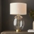 Lampa stołowa szklana mosiężna z białym abażurem 99292 z serii KELDA - Endon Lighting