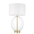 Lampa stołowa szklana mosiężna z białym abażurem 99292 z serii KELDA - Endon Lighting