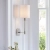 Kinkiet niklowany z białym abażurem 99497 z serii SANCERRE - Endon Lighting