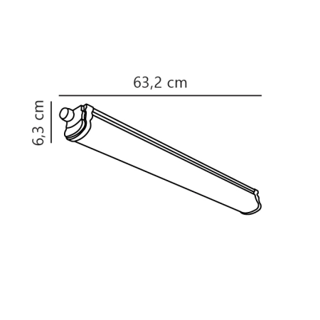 Lampa liniowa do garażu IP65 12W LED 4000K Oakland NO47716101 - Nordlux