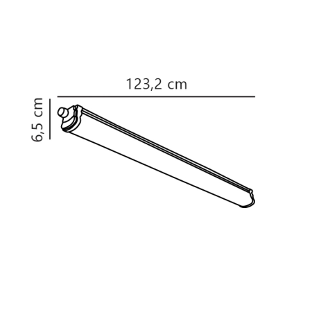 Lampa liniowa do garażu IP65 43W LED 4000K Oakland NO47746101 - Nordlux