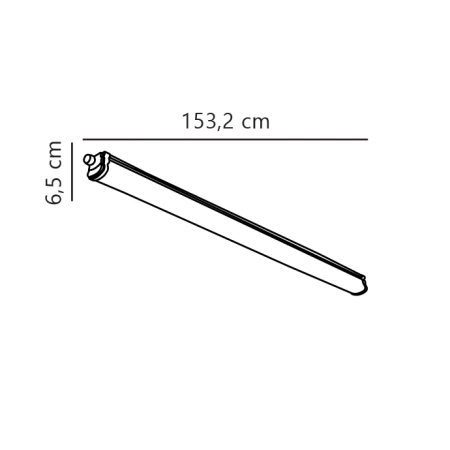 Lampa liniowa do garażu IP65 61W LED 4000K Oakland NO47766101 - Nordlux