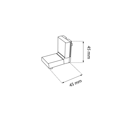 Łącznik kątowy ściana - sufit Komatsu Slim - Czarny 6044  - Antigo