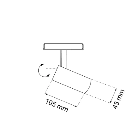Spot magnetyczny Komassa (system Komatsu) - Biały - 48V 7W 560lm (45 mm) 3000K 6640  - Antigo