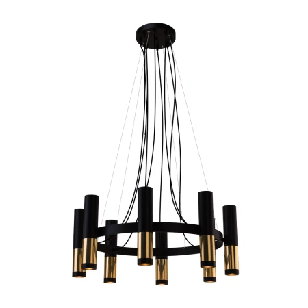 Lampa wisząca Kavos 8 - Mosiądz polerowany-czarna (730 mm) 8372  - Antigo