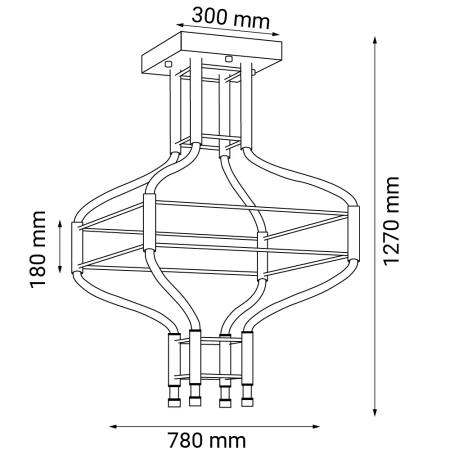 Lampa wisząca alha S 4 - Czarna (780 mm) Premium 3000 - 6000K 9054  - Antigo