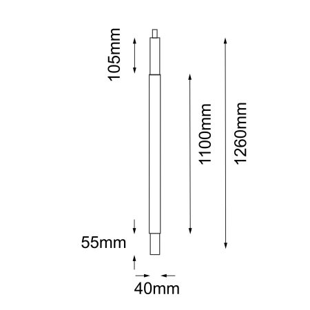 Lampa wisząca zewnętrzna Natsu - Antracyt (1260 mm) 9901  - Antigo