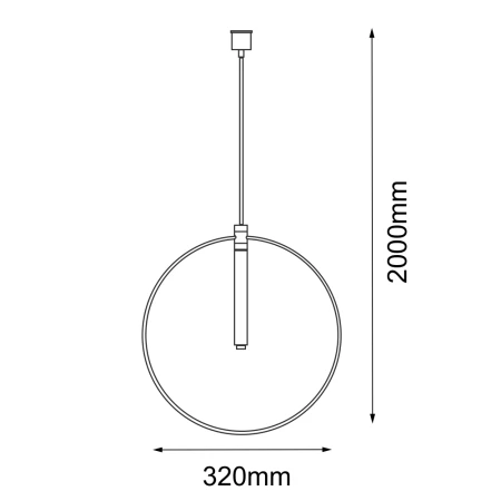 Lampa wisząca Faro okrąg - Mosiądz polerowany (320 mm) 8290  - Antigo