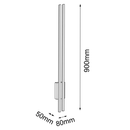 Kinkiet Ebora 2 - Mosiądz mat-czarny (900 mm) 3000K 8243  - Antigo