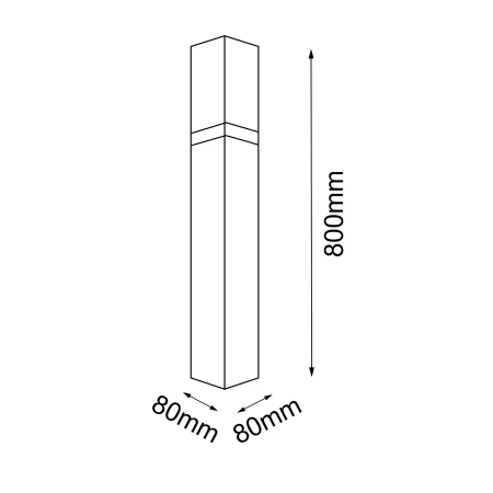 Słupek ogrodowy Fuku - Antracyt (800 mm) 9917  - Antigo