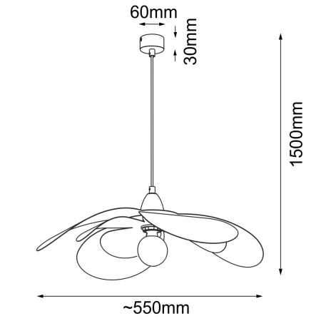 Lampa wisząca Zino P - Czarna 5011  - Antigo
