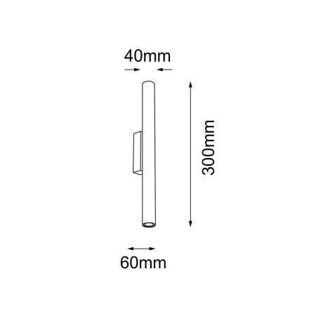 Kinkiet Yabu K2 - Biały (300 mm) 4049  - Antigo