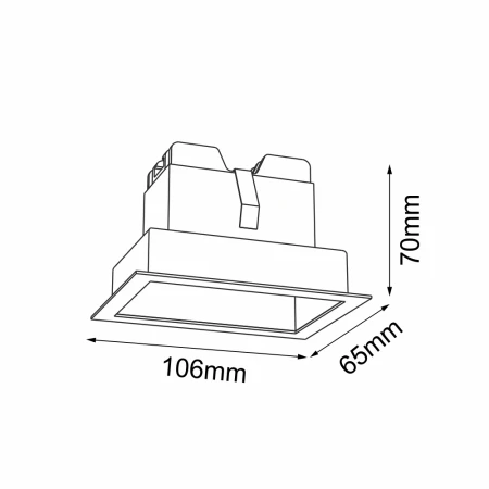 Lampa wpuszczana A - Glare in 2 - Biała 3000K 3044  - Antigo