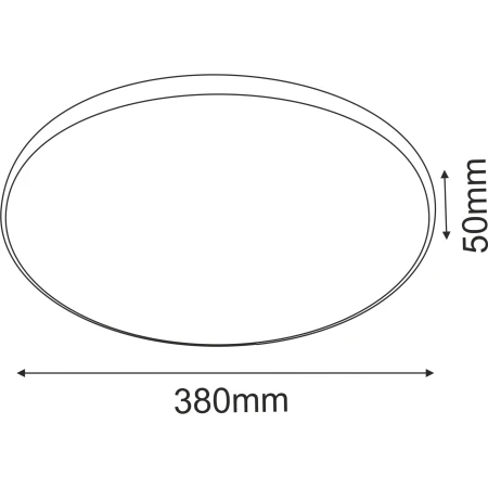 Plafon Ika 38 - Biały-czarny IP54 3000K 1064  - Antigo