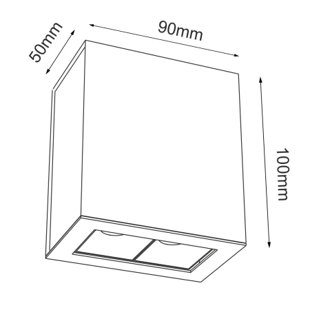 Plafon A - Glare 2 - Biały (100 mm) 4000K 1036  - Antigo