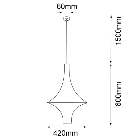 Lampa wisząca Alda M - Biała (420 mm) 5115  - Antigo