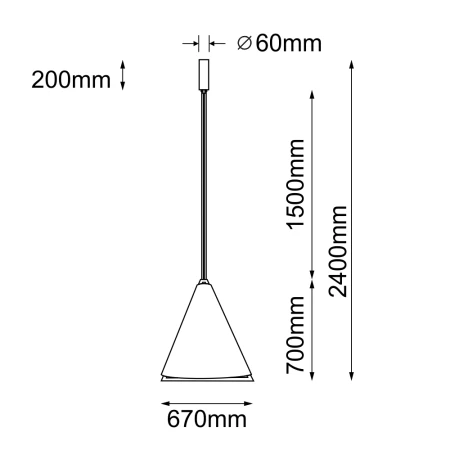 Lampa wisząca Ponte 67 - Biała (670 mm) 3000K 5048  - Antigo