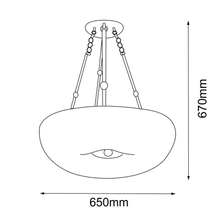 Lampa wisząca Button 65 - Mosiądz polerowany-złoty (650 mm) 8174  - Antigo